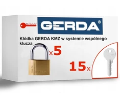 5 Gerda Brass Line spynos Kmz S60, vieno rakto sistema, 15 raktų
