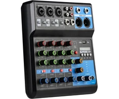 5 Kanalų Dj Mikseris su Fx Efektais: Reverb, Delay