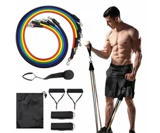 5 pasipriešinimo gumų rinkinys treniruotėms, fitnesui, aukšta kokybė
