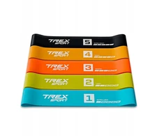 5 treniruočių gumų rinkinys, pasipriešinimo gumos mini band Trex Sport