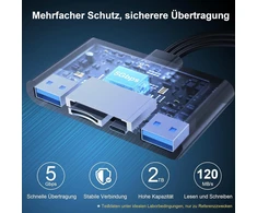 5 viename Sd kortelių skaitytuvas, didelės spartos Usb 3.0 adapteris telefonams/planšetiniams kompiuteriams su Usb C ir Usb A įrenginiais su micro Sd ir Sd kortelių lizdais, palaiko Sd/micro Sd/sdhc/sdxc/mmc