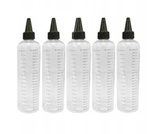 5 vnt. išspaudžiamų butelių, plastikiniai buteliai, 500 ml