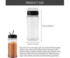5 vnt. prieskonių indelių rinkinys, 100 ml, su sieteliu