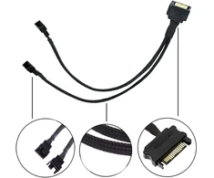5 vnt. Sata 15-pin į 2x3/4-pin Pwm ventiliatoriaus skirstytuvas