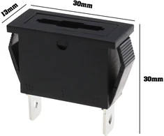 5 vnt. standartinis ašmeninis saugiklio laikiklis, skirtas montuoti ant paviršiaus, ašmeninis saugiklio lizdas automobiliui, furgonui, motociklui, kemperiui, motoroleriui, keturračiui, valčiai, jachtai, traktoriui 12v 30a