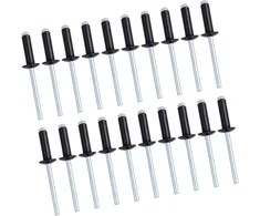 5 x 16 mm aklosios kniedės, skirtos transporto priemonių remontui, aliuminio lydinys, juodos spalvos (50 vnt. rinkinys)