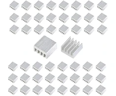 50 vnt. aliuminio radiatorius 8,8*8,8*5 mm, tinkamas cpu elektronikos lustų šilumos laidumo blokui, led radiatoriui ir kt.