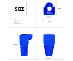 50 vnt. Cat5 Cat5e Cat6 įtempimo mažinimo įvorė, Rj45 kištuko jungties dangtelis modulinio tinklo kištuko jungties dangtelis kabelio jungties įvorės, juoda