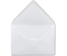 50 vnt. din b6 vokų paketas, balti - 12 x 16,8 cm - 100 g/m² drėgnai klijuojami pašto vokai be langelio, glüxx-agent
