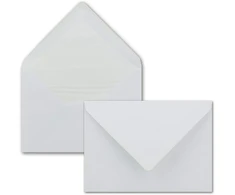50 vnt. Din C5 vokų rinkinys, balti, iškloti baltu popieriumi, 16,2 x 22,9 cm, 90 g/m², sudrėkinami pašto vokai be langelio, Glüxx-agent