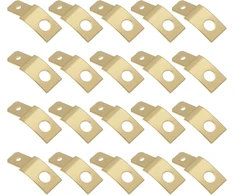 50 vnt. M4 žalvariniai jungtys, 6.3 mm, kampuotos