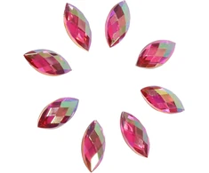 500 vienetų krištolo kalnų krištolas arklio akies formos Ab brangakmeniai akrilo kalnų krištolas 7 x 15 mm vestuvių "pasidaryk pats" vakarėlio dekoravimui (07rose)