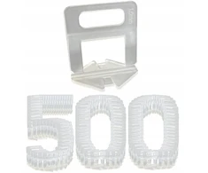 500x Klipsai, spaustukai plytelių lyginimo sistemai 1.0 mm stiprūs pleištams