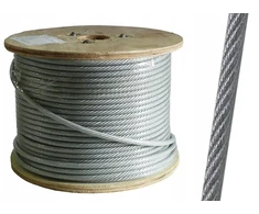 50m Plieninė Virvė Pvc 10mm 6x19+fc Cinkuota