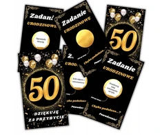 50x Jocero užduočių nutrinamų kortelių 50-ajam gimtadieniui, pramoga suaugusiems svečiams - padėka