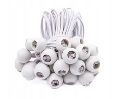 5x elastinė montavimo guma su rutuliuku, virvė tentui tvirtinti, 20 cm