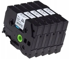 5x Tze-231 etikečių juostelė Brother P-touch, 12mm balta/juoda