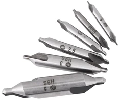 6 dalių 60 laipsnių Hss centravimo grąžtų rinkinys, įgilinimo grąžto įrankis 1 / 1,5 / 2 / 2,5 / 3 / 5 mm skersmens