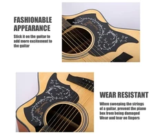 6 gitaros apsaugų rinkinys, lipnios gitaros apsaugos nuo įbrėžimų, skirtos akustinei gitarai