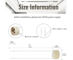 6 gu10 lizdų rinkinys, 15 cm silikoninis maitinimo kabelis 0,75 mm², vde, gu10 keraminis pagrindas led, kaitrinei, halogeninei lemputei, atsparumas karščiui iki 600 °c, 0–250 v, 0–300 w
