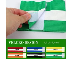6 kapitono raiščių rinkinys, reguliuojama futbolo apyrankė suaugusiems vaikams, unisex velcro rankų raišteliai įvairioms sporto šakoms: futbolui, ledo rituliui, regbiui, tinkliniui