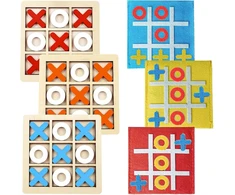 6 nešiojamų „tik Tak Toe“ rinkinys, 14 x 14 cm „tik Tak Boom“ pagamintas iš medžio, veltinio „tictactoe Tic Tac“ žaidimas, interaktyvūs stalo žaidimai, strateginis ir mąstymo žaidimas, tinkamas vakarėliams ir šventėms suaugusiems