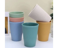 6 plastikinių puodelių rinkinys, daugkartinio naudojimo gėrimų puodeliai, 400 ml puodelių rinkinys vaikams ir suaugusiems, nedūžtantys, vandeniui, pienui, arbatos puodeliai, puodeliai (6 spalvos)