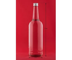 6 x 1000 ml stiklinis butelis 1 litras l tiesiakakliai buteliai sulčių buteliai tušti su užsukamu dangteliu 100 cl likerio / šnapso / acto / aliejaus buteliai slkfactory