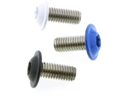 6 x numerio ženklo varžtų rinkinys, nerūdijantis plienas, vidutinis M5 x 16 su flanšu, skirtas numerio ženklo laikikliui, kurio storis 8–11 mm, motociklui, mopedui, motoroleriui
