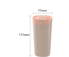600 ml mini drėkintuvas miegamajam/vaikų kambariui/augalams, mini drėkintuvas su naktine lempute, 15 valandų veikimo laikas, 28 Db tylus oro drėkintuvas, type-c baterija, elektrinis kambario drėkintuvas