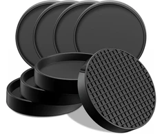 Fotelis 64 mm silikoninės baldų pagalvėlės, juodos baldų pagalvėlės, 8 guminių baldų padėkliukų pakuotė, neslystantys baldų griebtuvai, lovos sofos baldų kojelės, ratų baldų stabdiklis, neslystantis stabdiklis