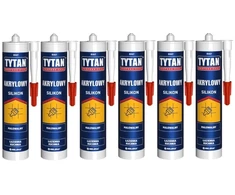 6x Tytan Akrilinis silikonas 280 ml Baltas