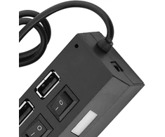 7 prievadų usb šakotuvas, 450 mbps spartus perdavimas, nepriklausomi jungikliai kompiuteriui, nešiojamam kompiuteriui, klaviatūrai, be konfliktų, plug &amp; play duomenų sinchronizavimo šakotuvas skirstytuvas su kelių lygių, numatytasis