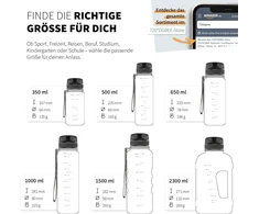 720°dgree Uberbottle gertuvė, Softtouch sportinė gertuvė su sieteliu, be Bpa, universitetui, darbui, fitnesui, dviračiui, laukui, darbui, pagaminta iš Tritan, lengva, atspari smūgiams, daugkartinio naudojimo – 1 litras