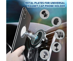 8 metalinės plokštelės 40 mm, lipnios, automobilių laikikliams