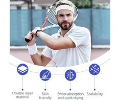 8 sportinių galvos juostų rinkinys, pagamintas iš itin kvėpuojančio tinklelio, elastinga ir kvėpuojanti prakaito juosta bėgiojimui, fitnesui, jogai, dviračių sportui ir krepšiniui, juoda/tamsiai mėlyna/violetinė/balta