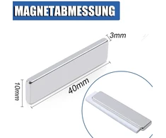 8 stiprių magnetų rinkinys, 40 x 10 x 3 mm, stačiakampiai neodimio magnetai, ypač stiprūs magnetai, lipnūs, stiprūs maži apvalūs magnetai magnetinei lentai, šaldytuvui, baltajai lentai, skelbimų lentai