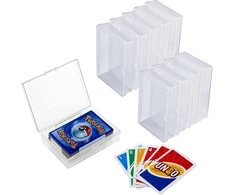 8 vnt. žaidimo kortų dėžutės 75x104x26 mm skaidrios Pp