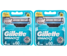 8 x Gillette Mach3 Skutimosi kasečių keičiami peiliukai (2x4vnt.)