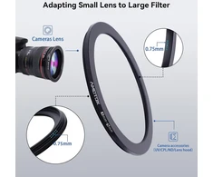 82 mm į 67 mm žiedinis adapteris, skirtas filtro žiedui mažinti, objektyvo adapteris, suderinamas su 82 mm objektyvu ir 67 mm kameros priedais