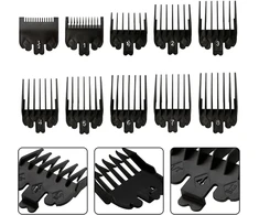 Aaed 10 dalių plaukų kirpimo mašinėlės kreipiamųjų šukų rinkinys, trimerio priedai, šukos plaukų kirpimo mašinėlei, magic clip trimeris, skustuvas, veido plaukų trimeris, barzdos trimeris, priedų šukų rinkinys