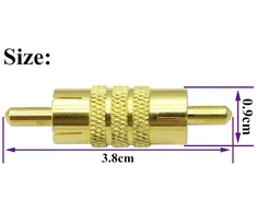 Aaotokk Rca kištukas paauksuotas Rca lizdas į Rca kištuko adapterio ilgiklį Av/tv garso ir vaizdo kabelio metalinė jungtis (5 komplektai)