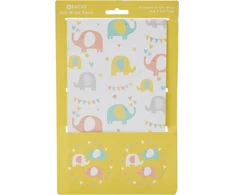 Abacus 10007a dovanų pakavimo rinkinys "elephant Fun" su 2 lapais/etiketėmis, visiškai perdirbamas, 500 mm x 700 mm