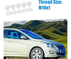 Absopro 5 vnt. automobilių variklio alyvos karterio išleidimo dangtelių su sandarikliu, m10 x 1