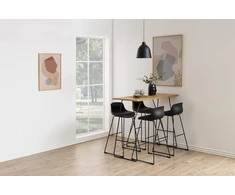 Ac Design Furniture 85087 Tille baro kėdė, dirbtinė oda, I: 49 x P: 43 x A: 94 cm, 2 vnt., juoda