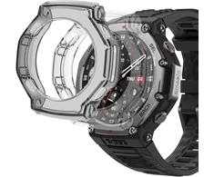 Acadeny [2 dėklų rinkinys, suderinamas su Amazfit T-rex3, juodas permatomas dėklas, [atsparus dėmėms] [atsparus įbrėžimams] itin plonas Tpu apsauginis dėklas