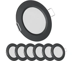 Acegoo 6 dalių 12 v įleidžiamų prožektorių rinkinys, led karavanams, itin plokšti įleidžiami prožektoriai, skylė 57–64 mm, 2,5 w, 215 lm, reguliuojamo ryškumo, įleidžiami prožektoriai, šiltai balti, skirti valtims, karavanams, baldams, spintelėms