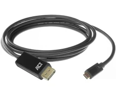 Act usb c į displayport kabelis 2 m, 4k @ 60hz, usb c displayport kabelis, jungtis išorinė-išorinė paauksuota, skirta nešiojamam kompiuteriui, planšetiniam kompiuteriui, išmaniajam telefonui - ac7325