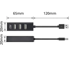 Act usb šakotuvas mini 4 prievadų usb nešiojamas usb skirstytuvas kompiuteriui, nešiojamam kompiuteriui - ac6205