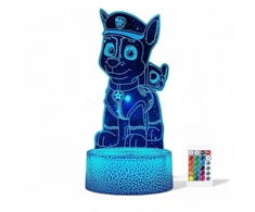 ActiveJet Psi Patrol Chase 3d Led Usb lempa su Rgb ir pulteliu